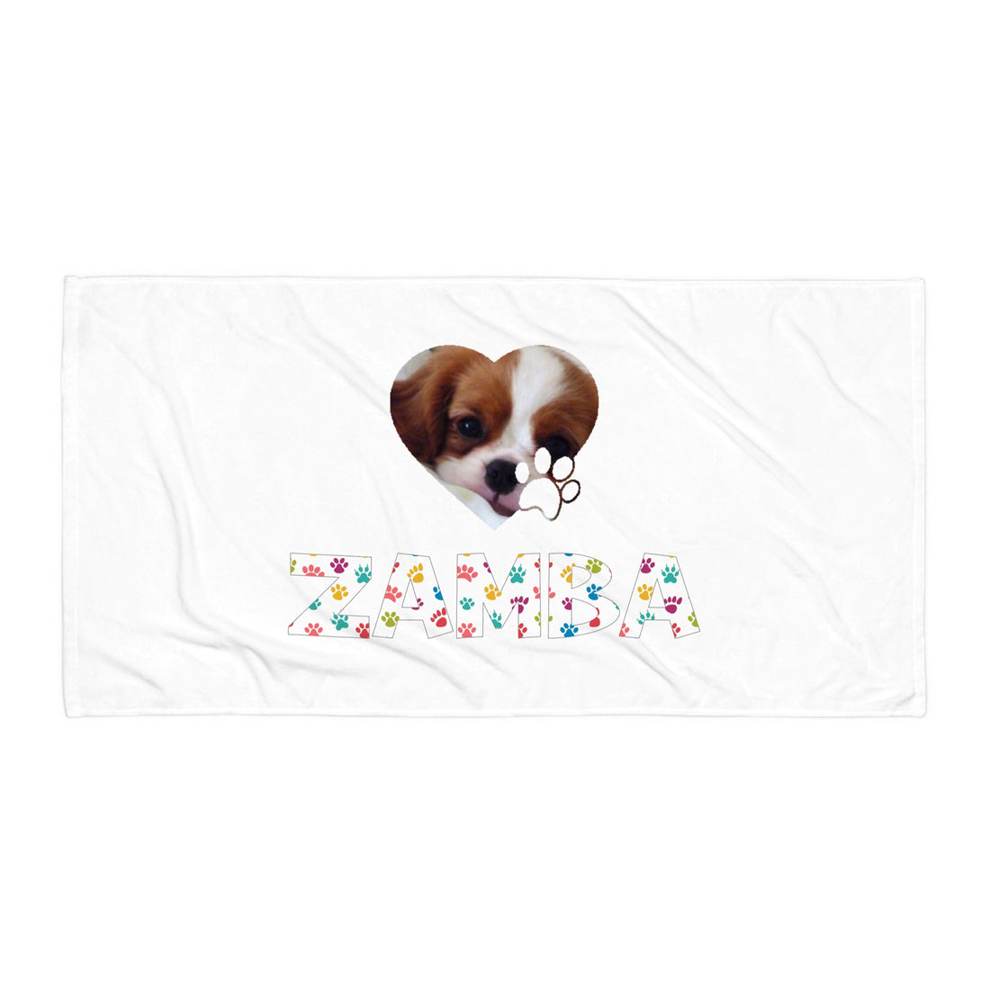 Personalised sublimation cotton towel with animal print