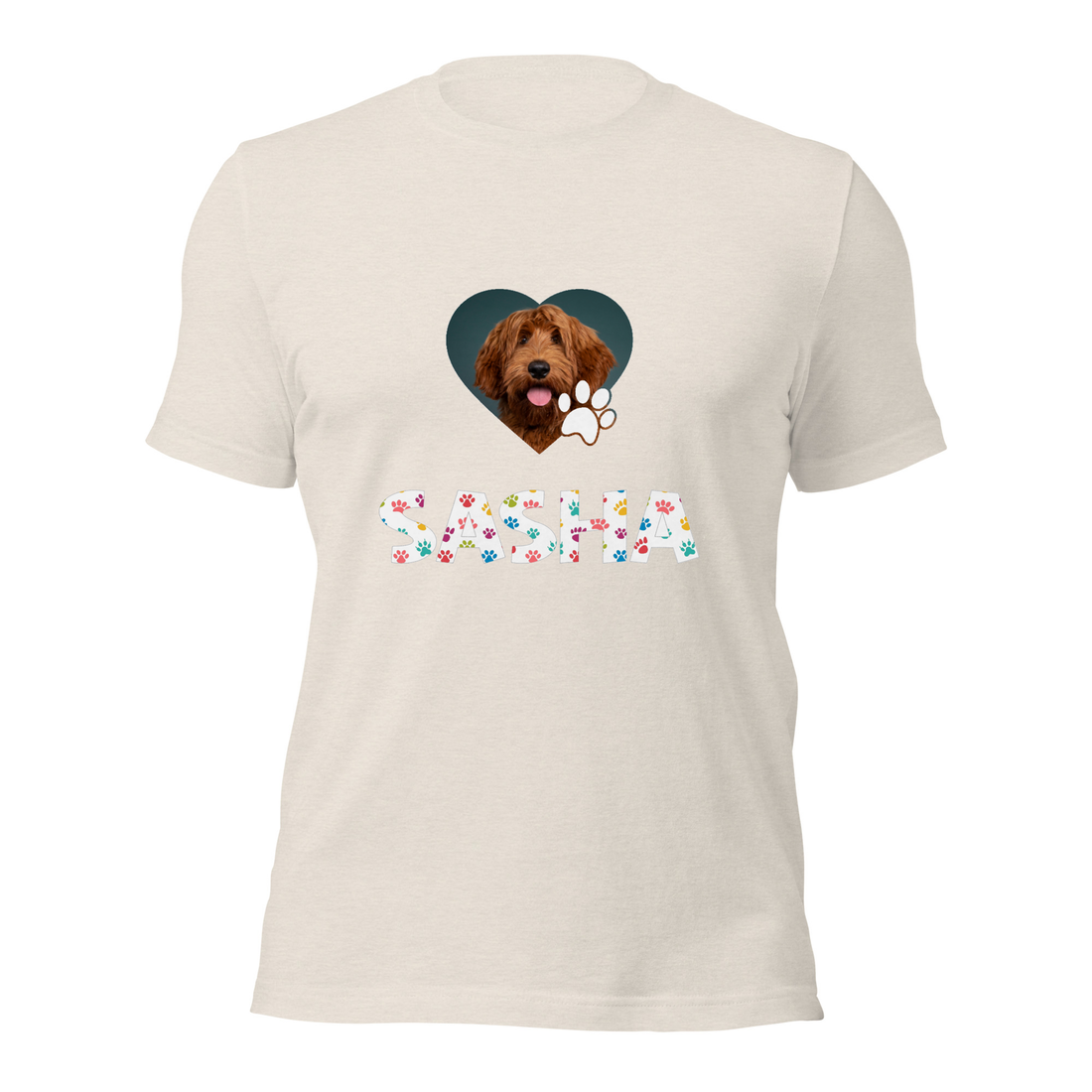 Custom pet t-shirt for pet lovers with personalised design.