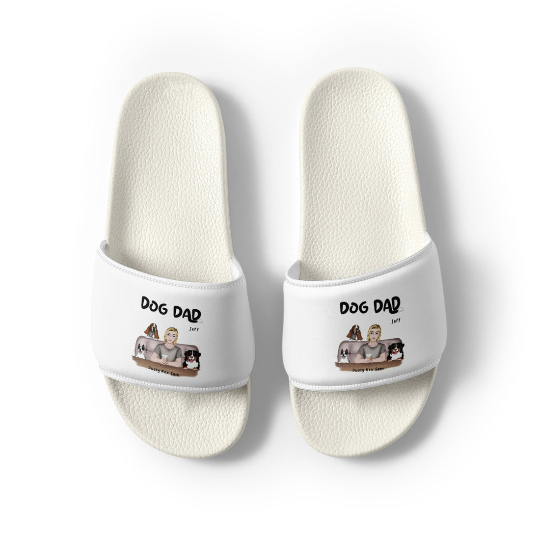 Men's lightweight summer slides with open toe design