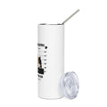 Stainless steel tumbler with metal straw 