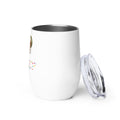 Personalized wine tumbler with stainless steel design